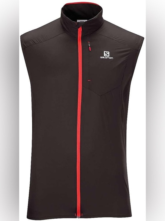 Salomon Other - Salomon Sz XXL Fast Wind Clima Wind Cycling Black Sleeveless Full Zip Vest